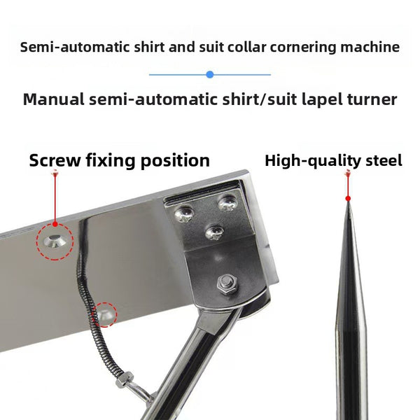 Semi-Automatic Shirt and Suit Collar Cornering Machine
