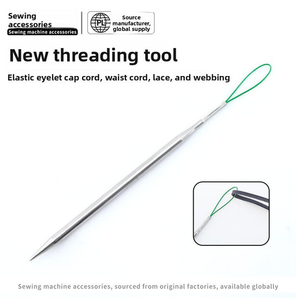 Multi-Purpose Cord Threader Tool for Drawstrings and Elastic