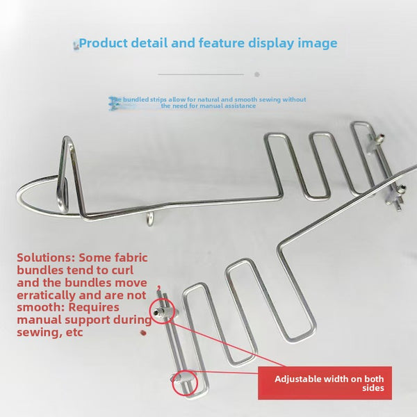 Adjustable Width Free Hand Serger Guide Bar for Industrial Flatbed Sewing Machines