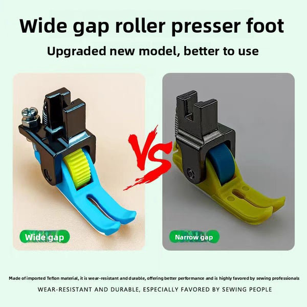 Wide-Slot Roller Presser Foot